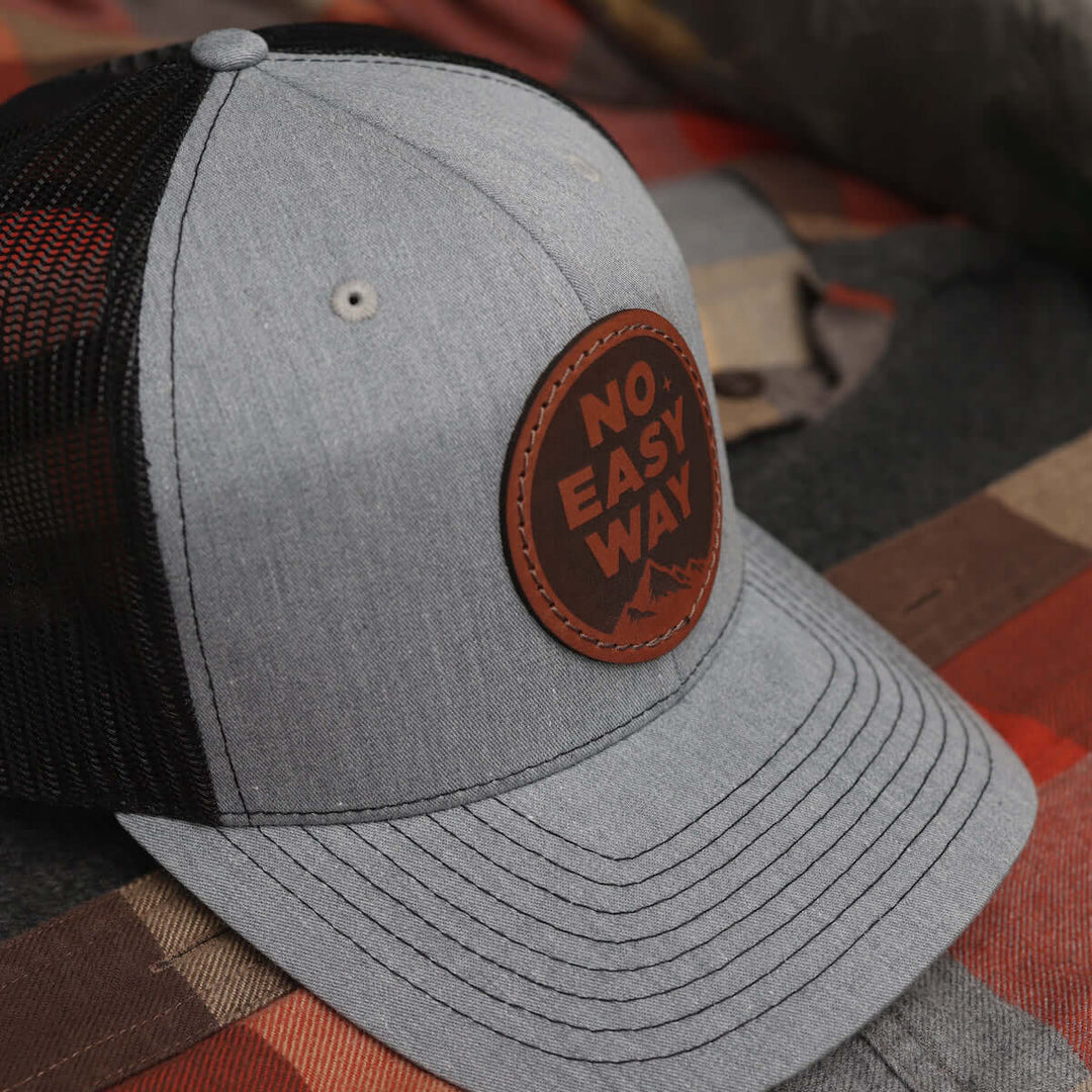 No Easy Way Leather Trucker
